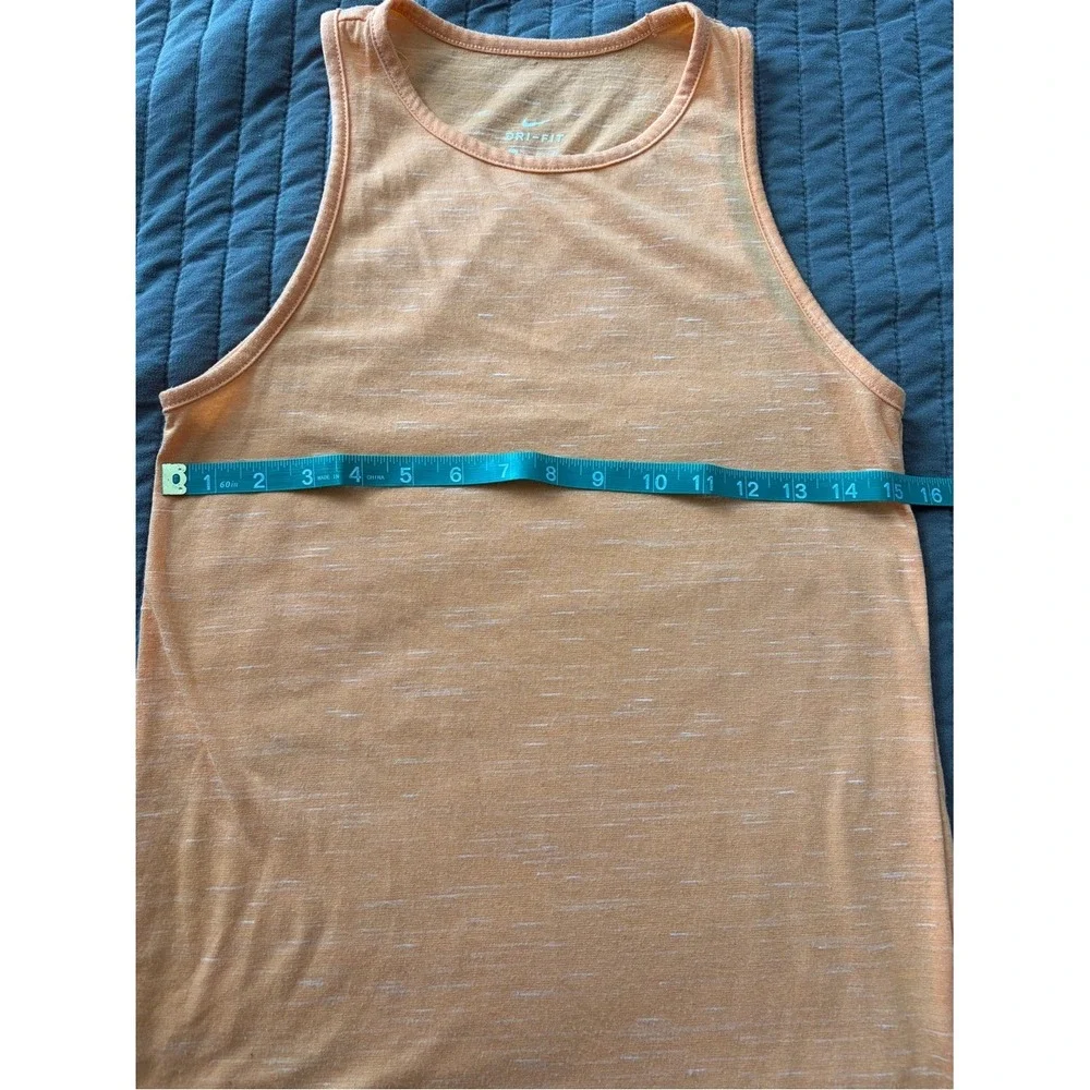 Nike Dri-FIT Womens XS Orange Heathered Training Tank Top Running Gym Shirt